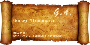 Gerey Alexandra névjegykártya
